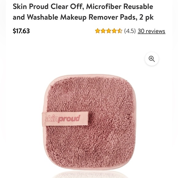 NEW Skin Proud Clear Off Microfiber Reusable & Washable Makeup Remover P… - Picture 3 of 5